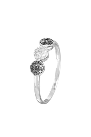Anello Black & White - 
Oro bianco, diamanti e diamanti neri
