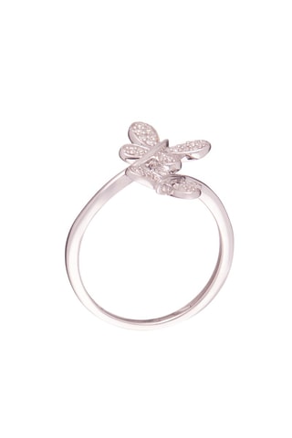 Anello My Butterflies - Oro bianco e diamanti