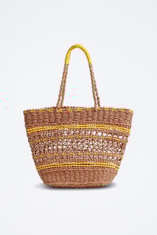 Borsa da spiaggia - Beige e giallo