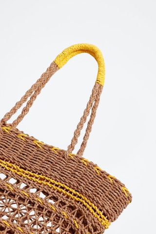 Borsa da spiaggia - Beige e giallo