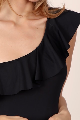 Fato de banho assimétrico copas - Preto