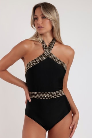 Fato de banho com copas Luxe - Preto