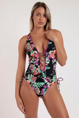 Fato de banho com copas Kalissa - Preto