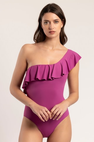 Fato de banho 1 peça assimétrico 
Violeta