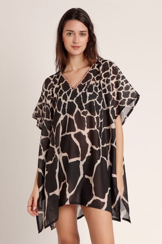 Poncho - Nero e beige