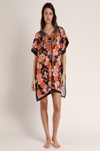 Caftano - 
Nero e arancione