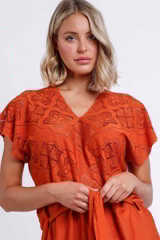 Abito taglio dritto - Arancione