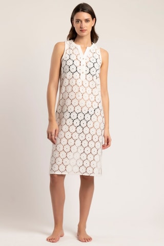 Abito Beach Flowers - Bianco