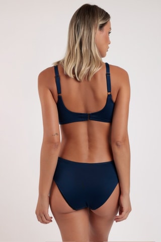 Bikini con coppe Gold Leaves - Blu