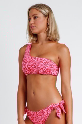 Bikini con coppe - Rosso e rosa