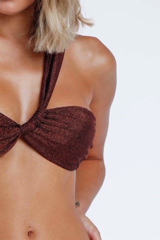 Bikini con coppe - Bordeaux e nero