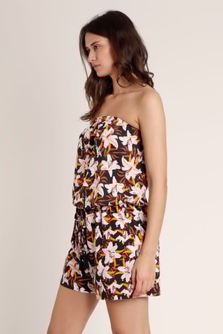 Tuta corta senza maniche - Nero e bianco