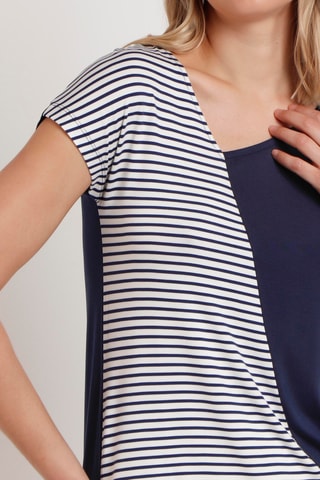 T-shirt - Navy e bianco