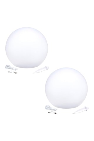 2 boules lumineuses intérieur et extérieur LED solaires Solsty C30