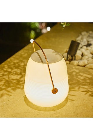 Baladeuse musicale Bluetooth sans fil LED Bob Station - Blanc - 5 W