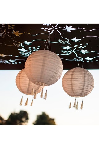 3 lampions solaires LED Himalaya - Blanc - 3 x 1 W