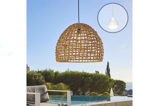 Suspension avec ampoule LED nomade Amadeo  Beige