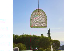 Suspension filaire d’extérieur en rotin Paulo - 45 cm