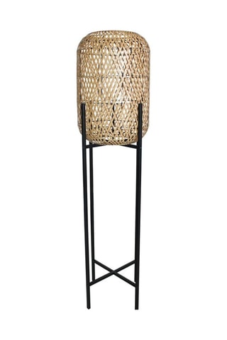 Lampadaire sur pied sans fil LED rechargeable Stanley - Naturel et noir