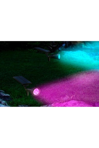 2 spots solaires LED Spiky - Noir - 2 x 5 W