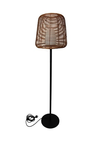 Lampadaire LED Tall Bohème - Noir et marron