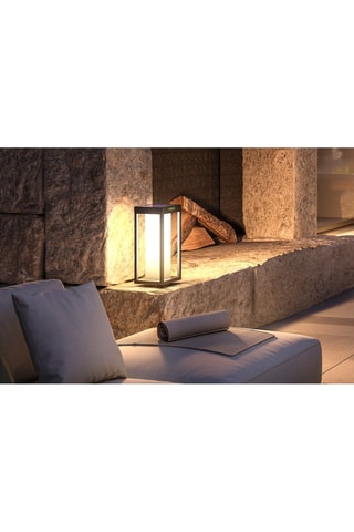 Potelet solaire en aluminium RADIA MINI MOON H35cm