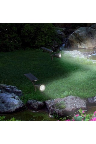 2 spots solaires LED 2 en 1 Spiky - Noir - 2 x 5 W