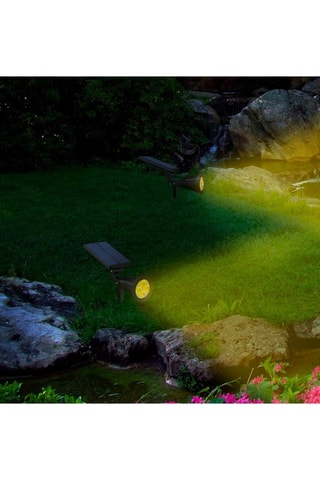 2 spots solaires LED 2 en 1 Spiky - Noir - 2 x 5 W