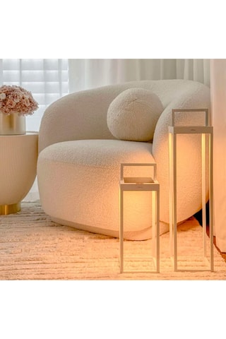 Lanterne sans fil solaire rechargeable HYDRA Blanc H53cm