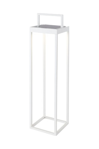 Lanterne sans fil solaire rechargeable HYDRA Blanc H53cm