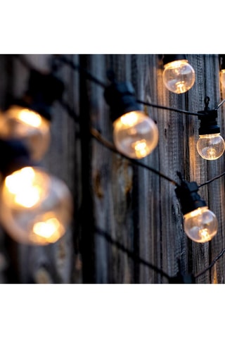 2 guirlandes lumineuses intérieur et extérieur 10 LED solaires Party Clear Solar - 6 m