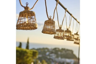 Guirlande solaire d’extérieur en rotin 10 LED Samoa - 8 m