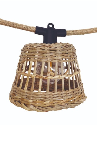 Guirlande solaire d’extérieur en rotin 10 LED Samoa - 8 m