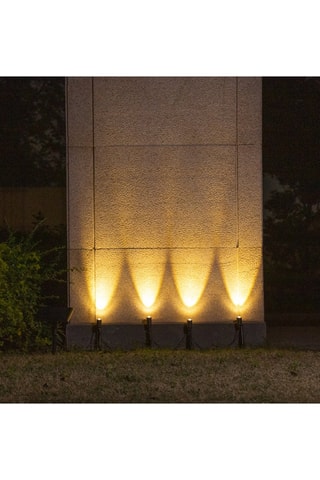 4 spots solaires LED Roundy - Noir - 4 x 2 W
