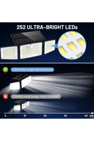 2 projecteurs solaires d’extérieur LED Gleamax - Noir - 3 x 8,5 W