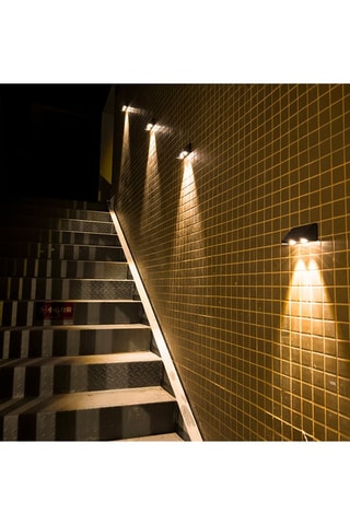 2 appliques murales solaires LED Kyla - Noir - 2 x 4 W