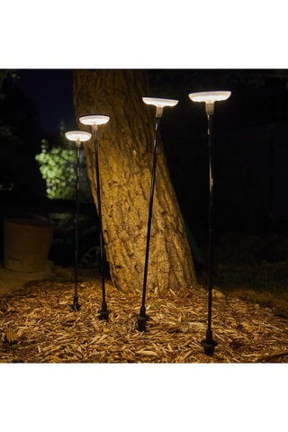 4 balises solaires LED Lucenty - Noir