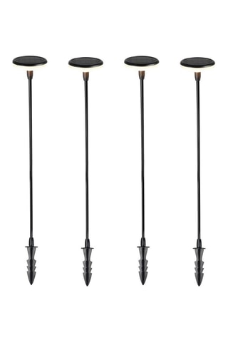 4 balises solaires LED Lucenty - Noir