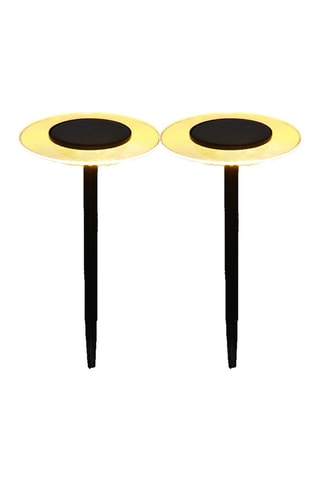2 balises solaires LED Ufo - Noir