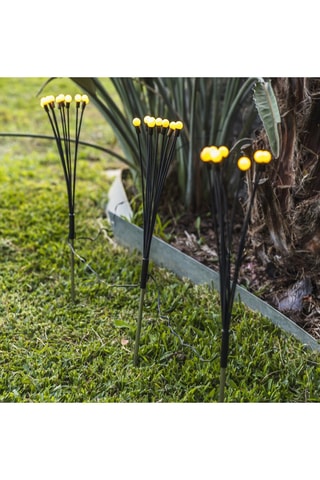 3 torches solaires LED Lyra - Noir