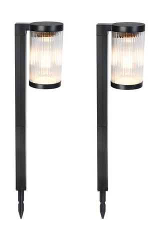 2 balises solaires LED Beamlit - Noir