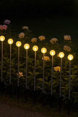 10 balises solaire LED Lolly - Blanc chaud - 1 W