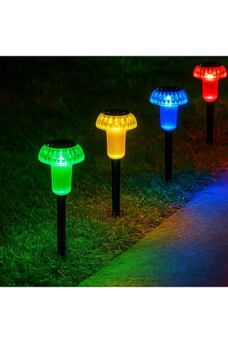 4 balises solaires Mushy - Multicolore