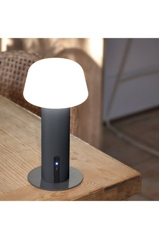 Lampe sur pied solaire LED Malo - Noir et blanc