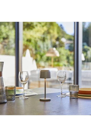 Lampe de table sans fil LED rechargeable Sophia - Gris clair