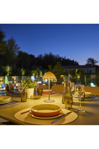 Lampe de table LED rechargeable Faroe - Marron