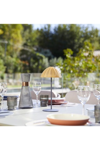 Lampe de table LED rechargeable Faroe - Marron