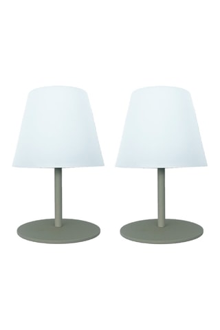 2 lampes de table sans fil LED Twins Bohème - Vert