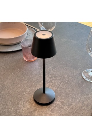 Lampe de table sans fil EMILY Noir H25cm