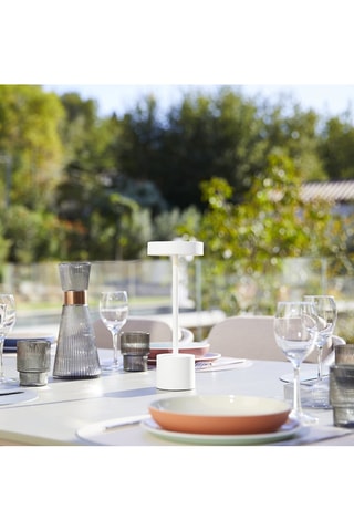 Lampe de table sans fil LED rechargeable Roby - Blanc